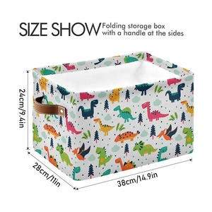 Nouveautés : Panier de rangement pliable en tissu rectangulaire avec poignées pour la buanderie, la salle de bain et la literie - Product Image 2