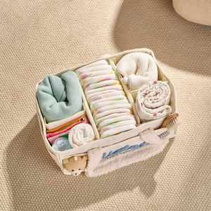 Custom Baby <b>Diaper</b> <b>Caddy</b> Essentials Storage Basket Removable Dividers Eco-Friendly Corduroy Material Flexible Design for Car - Product Image 4