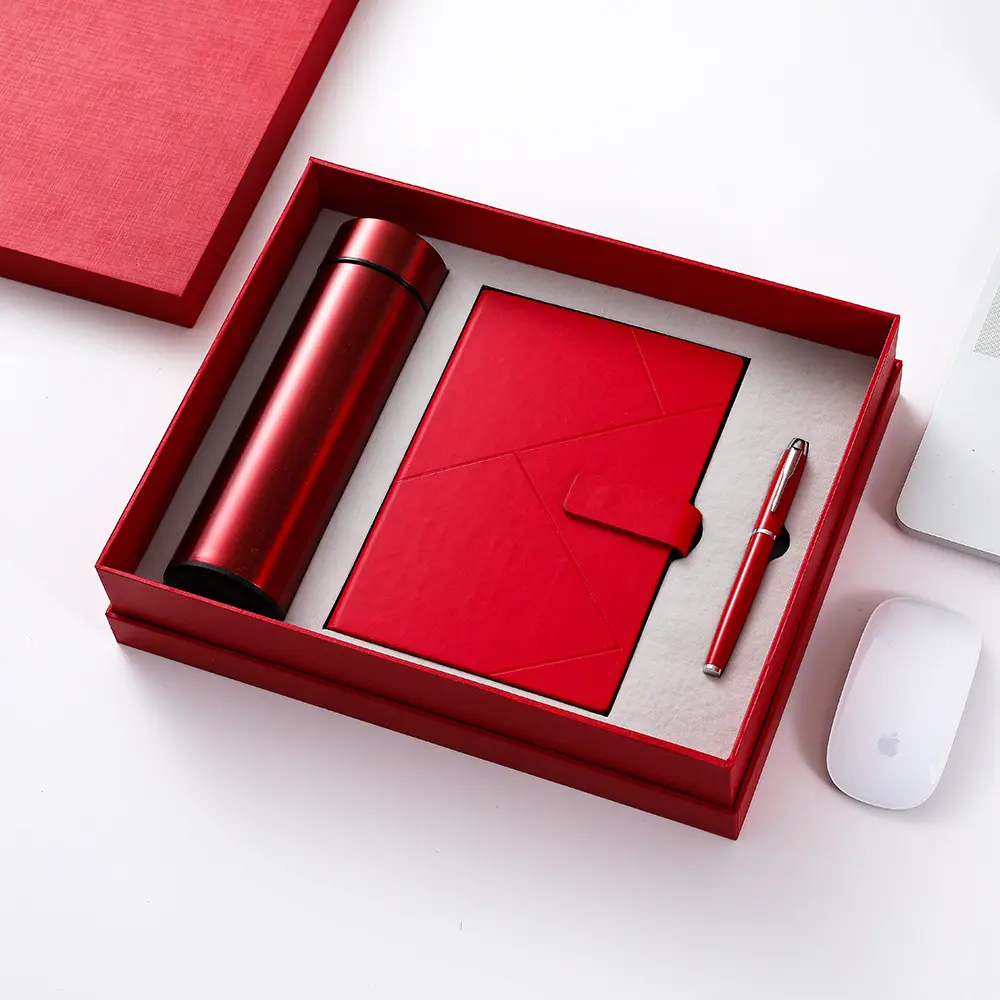 Articoli da regalo aziendali di lusso promozionali all'ingrosso Set di penne per Notebook, Set regalo aziendale con Logo personalizzato personalizzato