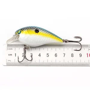 Hot Chartreuse ABS plastik mengambang Ayu Gill Crankbait 1.5 Square Bill Fat Mini bernyanyi persediaan grosir umpan pancing