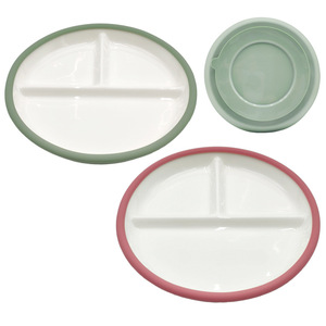 Silicone-china <b>Plates</b> Strong Suction Base Microwave-safe Suitable Steaming Boiling Shatter-proof Fresh Cute Baby Food <b>Plate</b> - Product Image 5