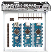 Carte de développement miniature CH340G Nano V3.0 avec contrôleur ATmega328 et interfaces Type-C, Micro USB et Nano 3.0