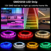 5M Strip LED 12V 24V lampu LED tahan air dekorasi kamar SMD2835 120 240 480LED/m pita fleksibel lampu kabinet Diode lampu malam