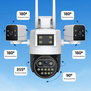 Caméra de sécurité WiFi 6MP avec trois lentilles Zoom 4X alarme visuelle sonore détection humanoïde pour la sécurité du bureau à domicile - Product Image 5