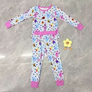 Conjunto de Camiseta y Pantalones de Manga Larga de Bambú para Niños con Estampado de Dibujos Animados Personalizado 2026, Transpirable, Otoño, Venta al por Mayor para Niños - Product Image 2