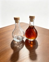 Bouteille en verre transparente vide pour spiritueux, 250 ml, 500 ml, avec bouchon, vente en gros, logo personnalisé pour whisky, brandy, bourbon, gin – Offre spéciale