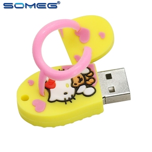 USB mini Hello Kitty dép giày bút ổ đĩa 4GB 8GB 16GB 32GB 64GB đáng yêu phim hoạt hình Pendrive Flash Memory Stick đĩa - Product Image 2