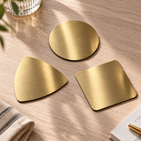 Sous-verres personnalisés en acier inoxydable, gravables au laser, formes multiples avec support en EVA pour café, bar, restaurant