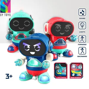 SY Mainan Robot Menari Listrik Robot Mainan Cerdas Maju Mundur Pencahayaan Batu Mainan Anak-anak Robot untuk Dijual