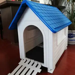 튼튼한 방수 옥외 강아지 대피소 개집 플라스틱 애완 동물 개 집