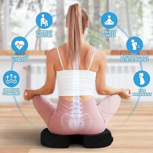 Bộ Nhớ Bọt Ghế Đệm Cho Dài Ngồi Văn Phòng Máy Bay Bleacher Sciatica Hip Coccyx Pain Relief Dệt Kỹ Thuật Cho Bàn Ghế - Product Image 4