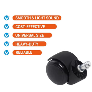 Adjustable <b>Plastic</b> Swivel <b>Wheels</b> Steel PU Durable Universal Chair Casters for Home Gym Hospital Baby and Dining Living Rooms - Product Image 5