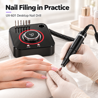 WELLSTRY ABS Perceuse à ongles électrique filaire Kit de manucure et pédicure professionnel 40000RPM Multifonctionnel Certifié CE ROHS FCC