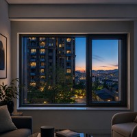 HUACAI Modernes Aluminium-Legierungs-Drehfenster Dreifachverglasung Low-E Gehärtetes Glas Thermische Trennung Wärmeisolierung 3 Jahre Garantie