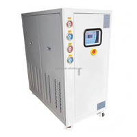 Refroidisseur d'eau industriel refroidi par air Jamson Honeywell R290/R32/R22/R410A/R134A/R407C/R404A, système 25HP 75KW de puissance de refroidissement