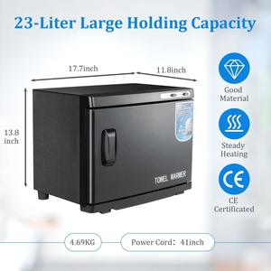Calentador de toallas eléctrico profesional para salón, gabinete para toallas de 23L, calentador de toallas para el hogar, calentador de toallas de material metálico. - Product Image 6