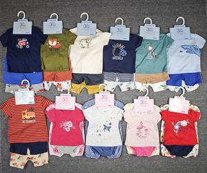 Oferta Especial Conjunto de Verano de Camiseta Corta y Pantalones para Niñas Lote de Ropa Barata para Bebés Mamelucos con Tirantes para Niños en Stock - Product Image 1