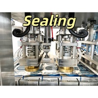 Machine de remplissage et de scellage automatique de gobelets en plastique pour thé au lait Boba et jus, utilisée en usine pour les boissons