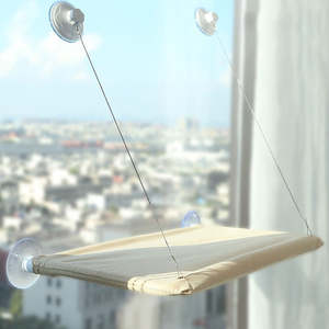 Shengfeng Pet Supply - Produit pour animaux de compagnie très vendu - Lit pour chat pliable et peu encombrant avec ventouse - Hamac pour chat à fixer à la fenêtre - Product Image 2