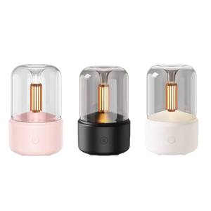 Minigo Electrodomésticos inteligentes Difusor de aroma de llama sin agua <span class=keywords><strong>Humidificador</strong></span> de aire en forma de vela de plástico alimentado por USB para el hogar Hotel Coche - Product Image 5