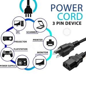 120V chúng tôi 3-pin Power Cord - IEC C13 End cáp mở rộng cho máy chủ Rack Thiết bị mạng ul được liệt kê - Product Image 3