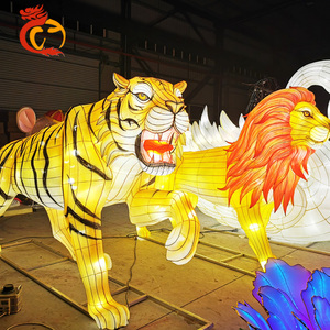 Año Nuevo Chino tradicional Animal tela de seda linternas para mostrar - Product Image 4