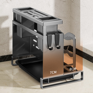 Niveau de séchage de vaisselle à rapport de performance élevé grand porte-vaisselle pour porte-vaisselle de comptoir de cuisine avec porte-ustensile égouttoir - Product Image 3