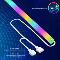 Tubo de Neón RGB Sincronizable y Direccionable para Refrigeración Líquida de PC de Escritorio y Decoración de Sala de Juegos con 5V 3-Pin