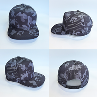 Gorra Snapback de 5 Paneles con Visera Plana y Perforaciones Láser al por Mayor, Estilo Urbano Hip-Hop y Skate