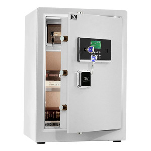 Cassaforte domestica grande TIGERKING da 3,7 piedi cubi, acciaio resistente da 66 libbre, doppio allarme, chiusura con chiave e password, antifurto, bianca - Product Image 1