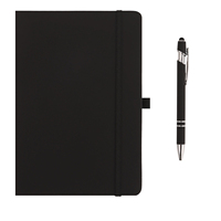 Ensemble cadeau de carnet d'entreprise avec logo personnalisé, carnet en cuir PU écologique, couverture rigide avec stylo