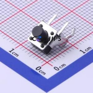 K2-1102BQ-G4CW-01 Tactile Switch Bent Lead Through Hole,6x6mm Switch 2.5N Right Angle Insert 6mm 6mm - Product Image 1