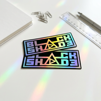 Autocollants décoratifs en vinyle holographique brillant découpés sur mesure avec logo de luxe, imperméables, brillants, hologrammes écologiques