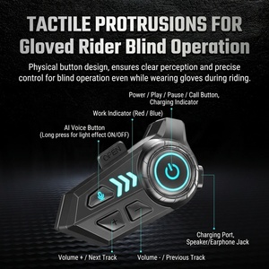Goedkope motorhelmheadset met lange batterijduur, ruisonderdrukking en spraakassistent - Product Image 6