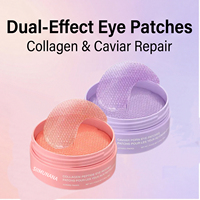 Patchs pour les yeux au collagène et PDRN de caviar, 30 paires, caféine, anti-poches, raffermissants, masques sous les yeux