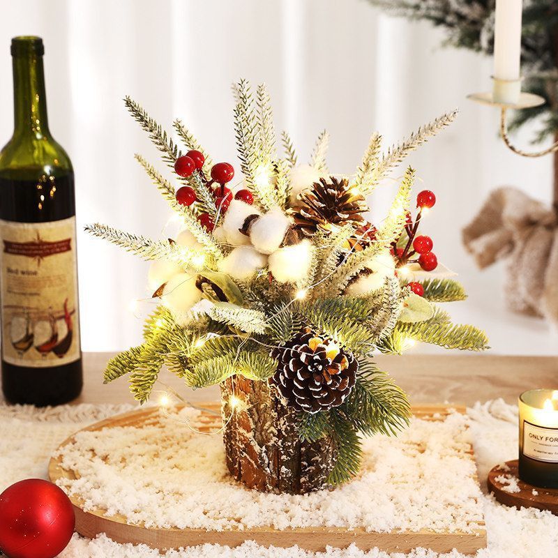 Christmas tree cotton lantern, 27cm [Christmas ornament].