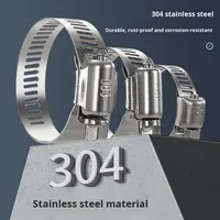 Collier de serrage en acier inoxydable 304 pour tuyaux d'eau et de gaz avec fonction de serrage Fabriqué en Chine continentale
