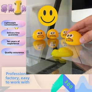 ของเล่นพลาสติกเสริมพัฒนาการ คริสตัลสไลม์รูปไข่ขี้ปลอม บรรเทาความเครียด ระบายอารมณ์ พร้อมอีโมติคอนพิมพ์ลายตามสั่ง - Product Image 5