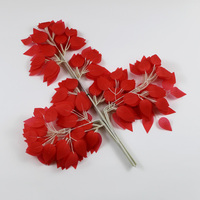 Décoration murale OEM Marque Feuilles artificielles bleues au toucher réel pour la décoration intérieure Fabriqué en Chine