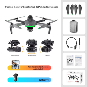 Dron de Plástico para Principiantes S155 con Posicionamiento GPS, Fotografía Aérea HD, Control Remoto, Transmisión de Imagen 5G, 360° - Product Image 6