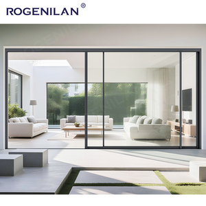 Porte coulissante automatique à capteur en aluminium avec vitrage creux, marque allemande Rogenilan - Product Image 5