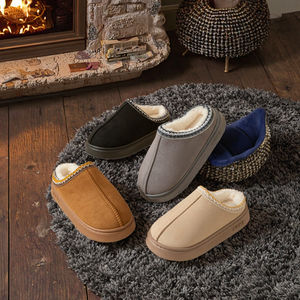 Chaussons d'intérieur chauds et douillets en fourrure pour l'automne et l'hiver, personnalisables, confortables en EVA, type nuages, pour femmes et hommes, vente en gros - Product Image 3