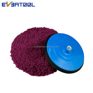 EVERTOOL Laine Disque de Polissage <span class=keywords><strong>Bonnet</strong></span> <span class=keywords><strong>Buff</strong></span> Coussinets Courbés en Laine d'Agneau Tricotés Super Tampon Tampon Tampon en Lana Medium Per Lucidatura - Product Image 2