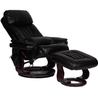 Fauteuil de massage SX-7990 en PU, cadre en bois brun rougeâtre foncé, 6 positions, repose-taille pour salon, chambre à coucher, bureau à domicile, loisirs