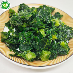 Légumes surgelés IQF Collard entier et coupé vert et chou frisé Ingrédients fraîchement transformés