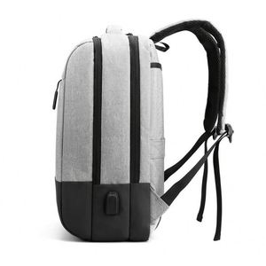 Mochila de Poliéster Negra de Alta Calidad, Bolsas para Portátil de 15.6 Pulgadas, Impermeables, con USB, para Hombre, Mochilas de Negocios - Product Image 2