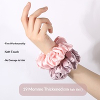 Chouchou en Soie de Mûrier 100% Pure 19 Momme – Élastique Premium pour Cheveux, Accessoire Capillaire pour Soins des Cheveux