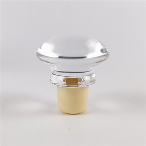 Tapón de Vino Redondo de Vidrio Prensado y Pulido, Antiderrames, en Forma de Bollo, Cristal <span class=keywords><strong>K9</strong></span> Grabado, Cierre a Presión, Logotipo Personalizado, 750 ml, Blanco - Product Image 2