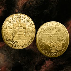 Conjunto de Monedas Conmemorativas del 250 Aniversario de los Estados Unidos, Campana de la Libertad, Estatua de la Libertad y Águila, Medalla Patriótica Personalizada - Product Image 4