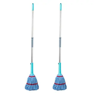 Convenient Reusable Magic Microfiber Head Twist Self-Wringing Mop Floor Cleaning